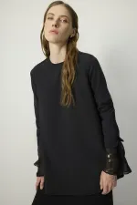 ŞİFON MANŞETLİ KREP TUNİK
