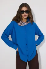 DOĞAL DOKULU OVERSIZE GÖMLEK