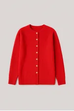 LONG CARDIGAN WITH GOLD BUTTONS