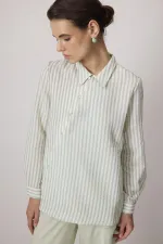 CHEMISE À RAYURES GAUFRÉES