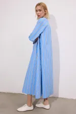 ÇİZGİLİ GÖMLEK ELBİSE