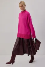 CONTRASTING COLORS KNITTED TUNIC