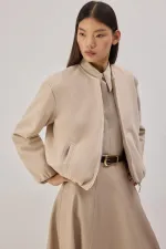 VESTE BOMBER EN CACHEMIRE