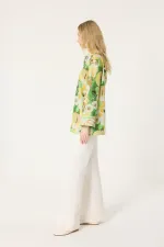 DESENLİ KETEN GÖMLEK