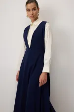 GILET EN CRÊPE PLISSÉ