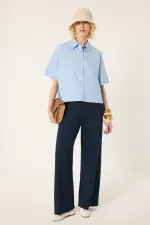 KNITTED PANTS WITH ELASTIC WAISTBAND