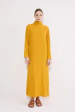 Robe en viscose à col châle