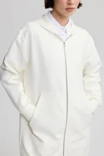 FERMUARLI İNCE KREP CEKET