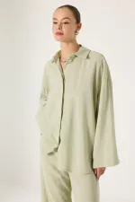 ENSEMBLE CHEMISE ET PANTALON EN MODAL ORNÉ DE PIERRES