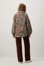 Shawl Pattern Bomber Jacket