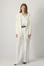 FERMUARLI İNCE KREP CEKET