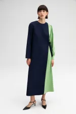 KONTRAST RENKLİ ELBİSE