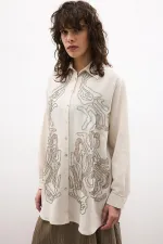 CHEMISE EN LIN BRODÉE