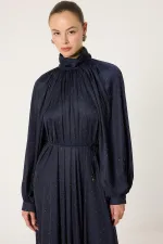 TAŞLI ŞİFON ELBİSE