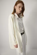 FERMUARLI İNCE KREP CEKET