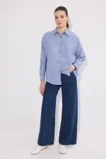 ÇİZGİLİ OVERSIZE GÖMLEK