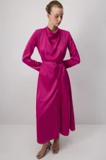 SATIN DRESS WITH PADDED LEGS SATIN DRESS WITH PADDED LEGS
