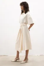 PLEATED BELTED SKIRT PLEATED BELTED SKIRT