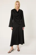 Ensemble 2 pièces en satin à col drapé