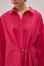 POPLIN SHIRT WITH METAL ACCESSORIES