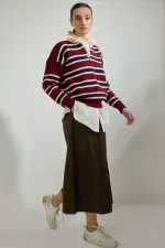 ELASTİK BEL CEPLİ ETEK