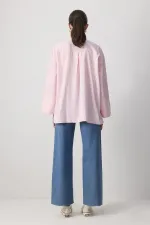 CHEMISE À RAYURES 100% COTON AVEC DÉTAIL DE NŒUD