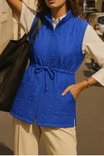 QUILTED VEST WITH ZIPPER