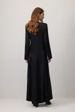 DRAPELİ SATEN ELBİSE