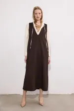 Gilet en crêpe à col en V