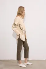 CHEMISE EN GABARDINE BRODÉE