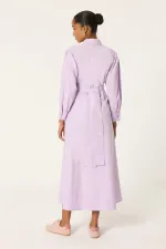 FRONT-TIE SHIRT DRESS