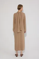 Robe en viscose à col châle