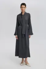 BELTED PLEATED DRESS BELTED PLEATED DRESS