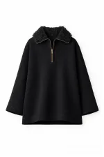 YAKASI KÜRKLÜ SWEATSHIRT YAKASI KÜRKLÜ SWEATSHIRT