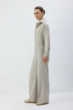 RIBBED PANTS WITH ELASTIC WAISTBAND RIBBED PANTS WITH ELASTIC WAISTBAND
