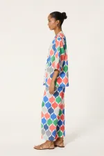 ENSEMBLE EN LIN IMPRIMÉ TEXTURÉ