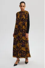 DESENLİ ŞİFON ELBİSE