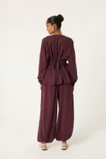 PEPLUM TUNİK ŞALVAR PANTOLON 2'Lİ TAKIM