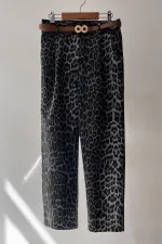 LEOPAR DESENLİ HAVUÇ PANTOLON