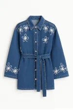 NAKIŞLI DENİM CEKET