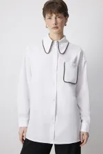 BİYE DETAYLI SATEN GÖMLEK