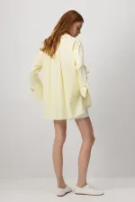 GENİŞ MANŞETLİ POPLİN GÖMLEK