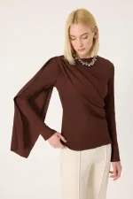 CHEMISE EN MAILLE DRAPÉE