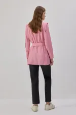 KUŞAKLI POPLİN GÖMLEK