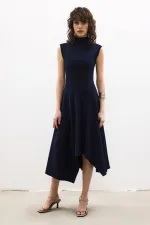 ASYMMETRICAL KNITTED DRESS