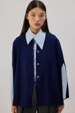 PONCHO EN MAILLE SURDIMENSIONNÉ