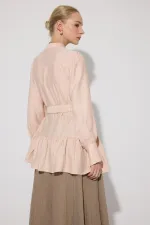 CHEMISE EN VISCOSE AVEC CEINTURE