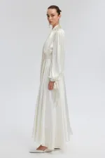 SATIN DRESS WITH TIE-DETAIL