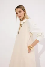 gilet en jean à col en V