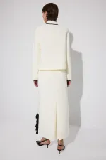 VESTE EN CRÊPE À FERMETURE ÉCLAIR